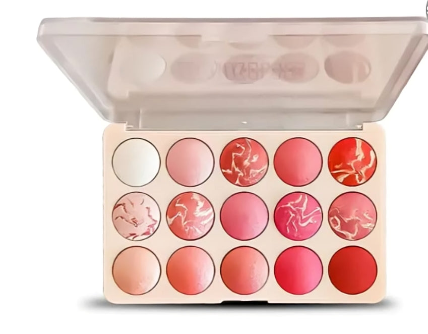 Miss Yaho Highlighter and Blusher Palette – 15 Shades