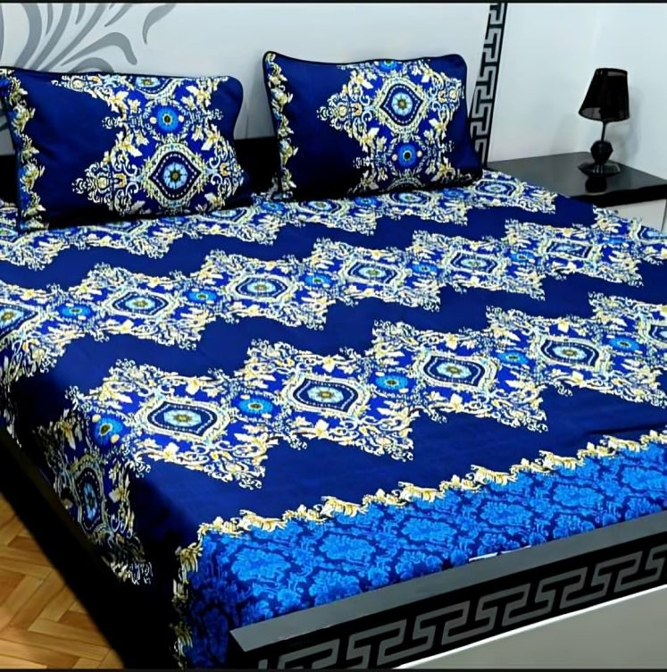 Vibrant Sunflower Printed Bed Sheet Set with Matching Pillow Covers