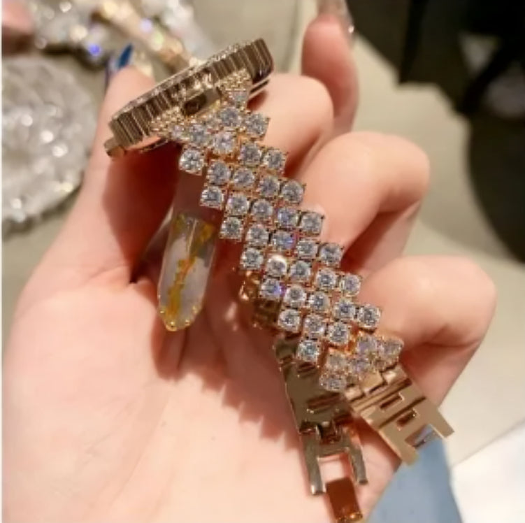 Luxury Crystal Watch & Bracelet Set for Women